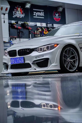 برای BMW M3 M4 F80F82 کیت بدن فیبر کربن M3 M4 F80F82 ارتقا یافته فیبر کربن پیشانی لب جلو اسپویلر