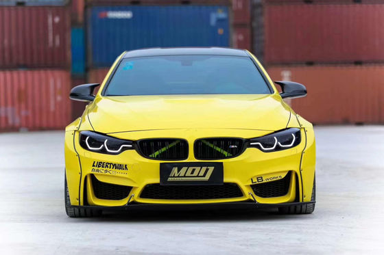 LB Wide-body Kit برای BMW M4 F82 Wide-body Kit M4 F82 ارتقا یافته LB Style Front Lip Diffuser Spoiler کیت بدن فیبر کربن