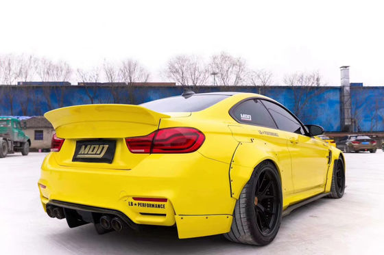 LB Wide-body Kit برای BMW M4 F82 Wide-body Kit M4 F82 ارتقا یافته LB Style Front Lip Diffuser Spoiler کیت بدن فیبر کربن
