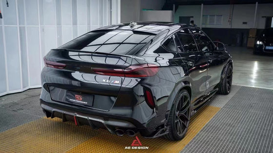 برای BMW X6M F96 کیت بدنه فیبر کربن X6M F96 ارتقاء مدل AE فیبر کربن جلو لب پخش کننده اسپویلر