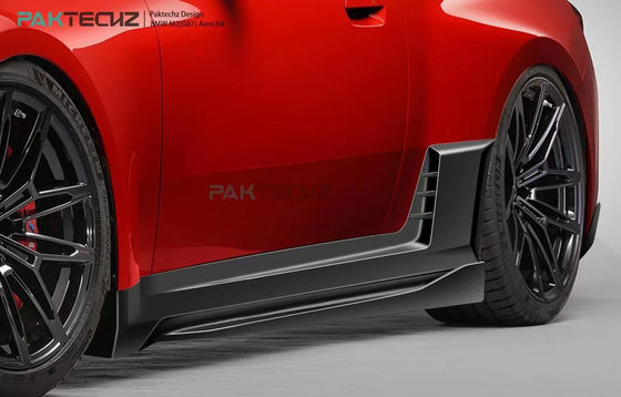 برای BMW M2 G87 کیت بدن فیبر کربن M2 ارتقا یافته سبک Paktechz فیبر کربن جلو لب پخش کننده اسپویلر هود