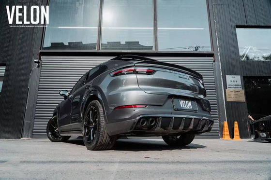 تعویض 2019 Porsche Cayenne کیت بدن دامن های جانبی خشک فیبر کربن دیفوزر اسپویلر