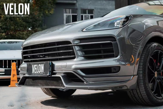 تعویض 2019 Porsche Cayenne کیت بدن دامن های جانبی خشک فیبر کربن دیفوزر اسپویلر
