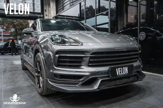 تعویض 2019 Porsche Cayenne کیت بدن دامن های جانبی خشک فیبر کربن دیفوزر اسپویلر