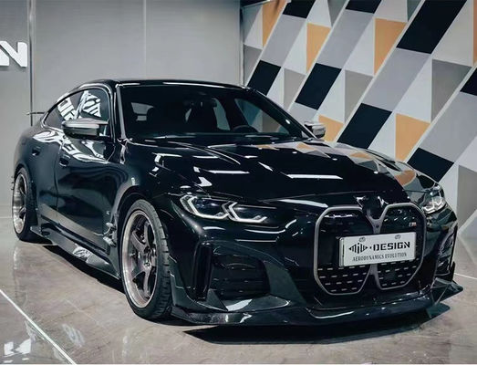برای BMW I4 کیت بدن فیبر کربن کیت بدن فیبر کربن I4 دیفوزر لب جلو اسپویلر ساید سکرت هود I4