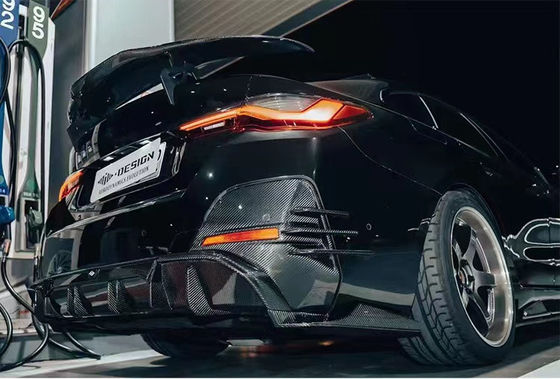 برای BMW I4 کیت بدن فیبر کربن کیت بدن فیبر کربن I4 دیفوزر لب جلو اسپویلر ساید سکرت هود I4
