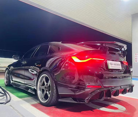 برای BMW I4 کیت بدن فیبر کربن کیت بدن فیبر کربن I4 دیفوزر لب جلو اسپویلر ساید سکرت هود I4