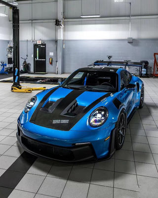 لباس لباس پوشه آبی مدل 992 GT3RS مدل هود فیبر کربن خشک