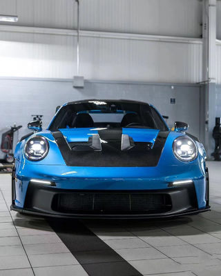 لباس لباس پوشه آبی مدل 992 GT3RS مدل هود فیبر کربن خشک