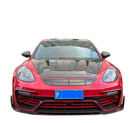 MSY Panamera 971 کیت بدنه قرمز فیبر کربن جایگزین پیشانی بامپر اسپویلر کیت وسیع بدن