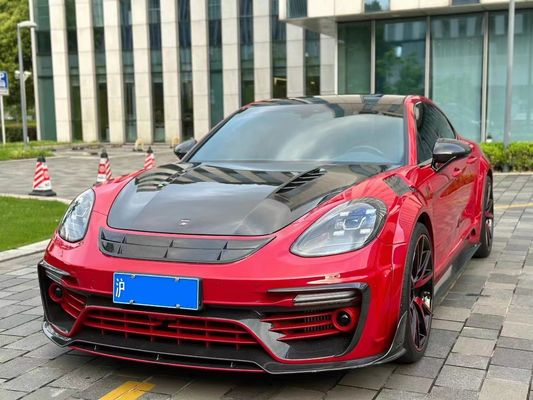 MSY Panamera 971 کیت بدنه قرمز فیبر کربن جایگزین پیشانی بامپر اسپویلر کیت وسیع بدن