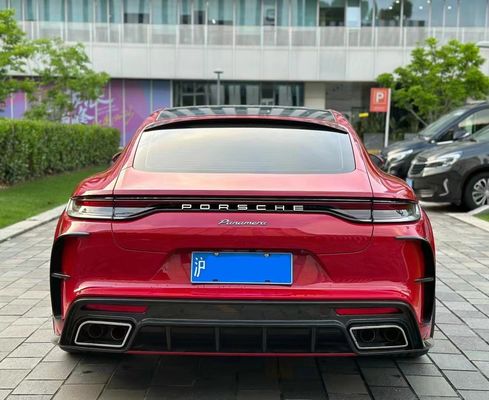 MSY Panamera 971 کیت بدنه قرمز فیبر کربن جایگزین پیشانی بامپر اسپویلر کیت وسیع بدن