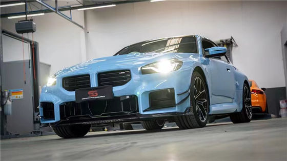 برای BMW M2 G87 کیت بدن فیبر کربن M2 G87 ارتقا یافته AE سبک فیبر کربن جلو لب پخش کننده اسپویلر کیت بدن