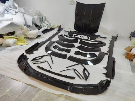 برای BMW XM کیت گسترده فیبر کربن XM ارتقا می یابد سبک RNG فیبر کربن لبه جلو پخش کننده چرخ قوس اسپویلر هود بدن گسترده