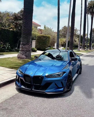 4 کوپ BMW M3 کیت بدنه آبی جایگزین جلو سبک GEEX جلو بامپر Fenders