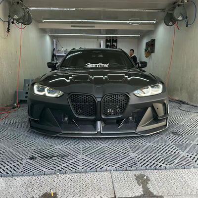 4 کوپ BMW M3 کیت بدنه آبی جایگزین جلو سبک GEEX جلو بامپر Fenders