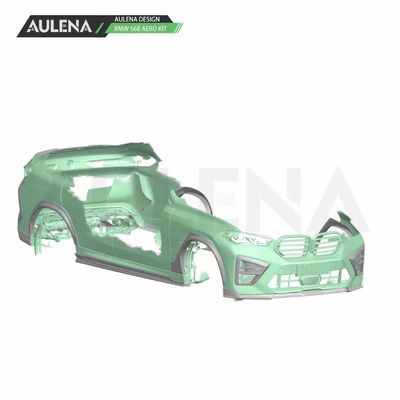 SUV Bmw X6 کیت بدنه فیبر کربن X6M جلو بامپر لب تقسیم کننده اسپویلر طرف