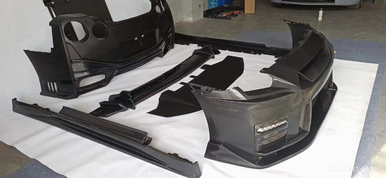 200MM Nissan Gtr کیت بدن 2008 - 2020 نیسان جلو بامپر بامپر ماشین پوشش اسپویلر