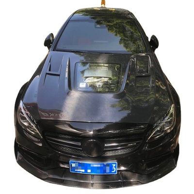 پوشش فیبر کربن برای بنز C63 کوپ مواد فیبر کربن C63 فیبر کربن هود هود موتور