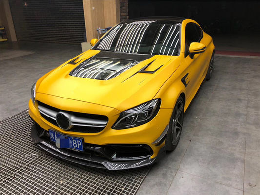 پوشش فیبر کربن برای بنز C63 کوپ مواد فیبر کربن C63 فیبر کربن هود هود موتور