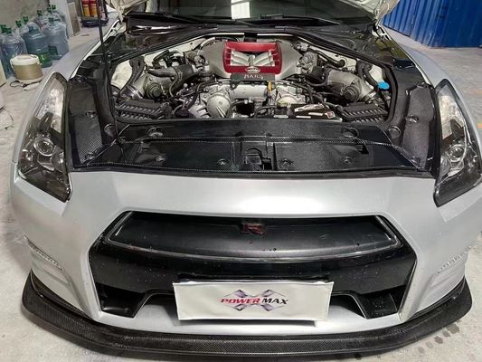 2007- 150mm Nissan Body Kit GTR R35 کربن فیبر موتور سپر باتری محافظ ضد یخ