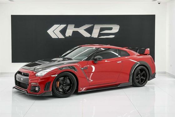 GTR R35 نیسان کیت بدنه فیبر کربن مدل KP بامپر اسپویلر جلو کیت گسترده