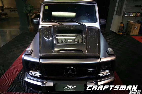 برای بنز کلاس G W463 W464 هود فیبر کربن G500G55G63G350 IMP پوشش ماشین سبک شفاف
