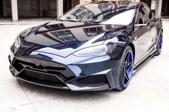 فروش مدل اس کیت بدن فیبر کربن جلو و عقب بامپر دامن های جانبی اسپویلر برای Tesla Model S