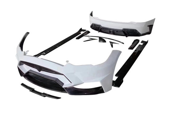 فروش مدل اس کیت بدن فیبر کربن جلو و عقب بامپر دامن های جانبی اسپویلر برای Tesla Model S