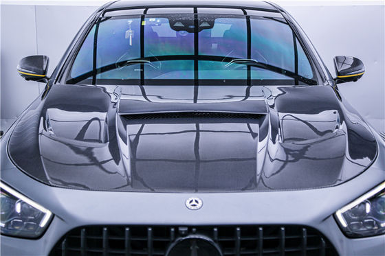قطعات اتوماتیک کیت بدن فیبر کربن برای مرسدس E63S E63s فیبر کربن پیشاپیش اسپویلر اسپویلر هود فیبر کربن