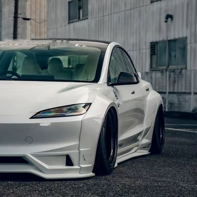 2020- کیت بدن تسلا رزین فیبر LB سبک تسلا مدل 3 اسپویلر دیفوزر لب جلویی