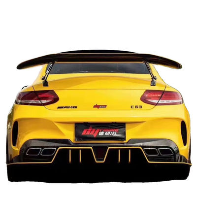 قطعات اتوماتیک برای مرسدس C63 کوپه اسپویلر فیبر کربن W205 C63 C63S اسپویلر دم GT به سبک IMP ارتقا یافته
