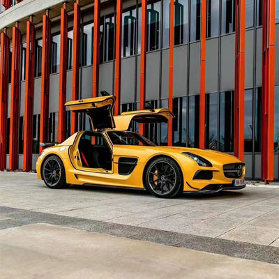 برای مرسدس SLS R197 کیت بدنه فیبر کربن SLS ارتقاء سری سیاه مدل جلو و عقب باپر اسپویلر هود
