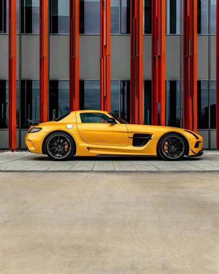 برای مرسدس SLS R197 کیت بدنه فیبر کربن SLS ارتقاء سری سیاه مدل جلو و عقب باپر اسپویلر هود