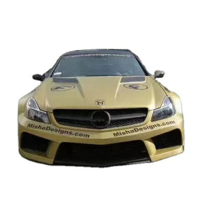 برای مرسدس SL R230 کیت وسیع بدن SL R230 ارتقا یافته سبک مشا جلو و عقب بامپر اسپویلر کیت وسیع بدن