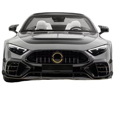 برای مرسدس SL63 کیت بدن فیبر کربن SL63 ارتقا یافته سبک MSY فیبر کربن دیفوسر لب جلو کیت گسترده اسپویلر