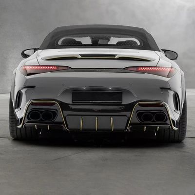 برای مرسدس SL63 کیت بدن فیبر کربن SL63 ارتقا یافته سبک MSY فیبر کربن دیفوسر لب جلو کیت گسترده اسپویلر