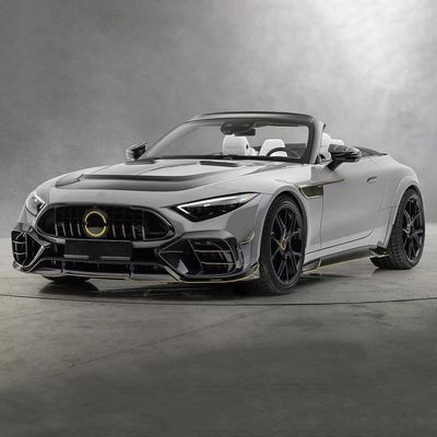 برای مرسدس SL63 کیت بدن فیبر کربن SL63 ارتقا یافته سبک MSY فیبر کربن دیفوسر لب جلو کیت گسترده اسپویلر