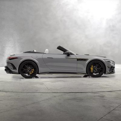 برای مرسدس SL63 کیت بدن فیبر کربن SL63 ارتقا یافته سبک MSY فیبر کربن دیفوسر لب جلو کیت گسترده اسپویلر