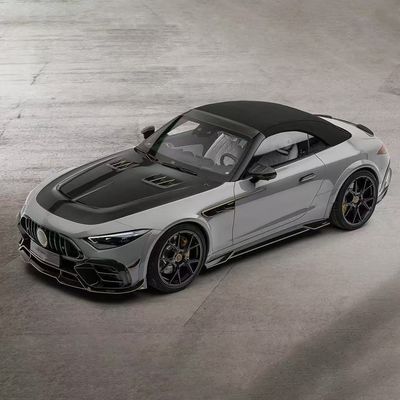 برای مرسدس SL63 کیت بدن فیبر کربن SL63 ارتقا یافته سبک MSY فیبر کربن دیفوسر لب جلو کیت گسترده اسپویلر