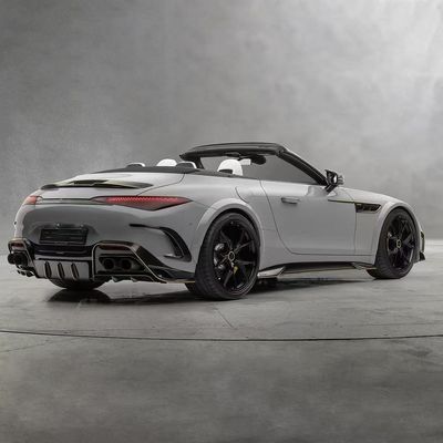 برای مرسدس SL63 کیت بدن فیبر کربن SL63 ارتقا یافته سبک MSY فیبر کربن دیفوسر لب جلو کیت گسترده اسپویلر