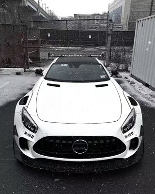 برای مرسدس AMG GT کیت گسترده فیبر کربن AMG GT ارتقا یافته سبک CBE پیشانی اسپویلر لب پخش کننده کیت گسترده